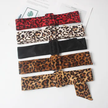 Leopard model de Curea pentru femei Neregulate Pătrat Catarama Talie Sigiliu de Moda Podoabă rochie Talie pu Moale de Catifea pentru femei Curele