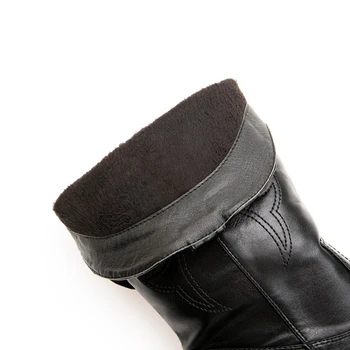 BLXQPYT Tradiționale de Broderie de Dimensiuni Mari 34-49 de Blană de Iarna femei coapsei cizme înalte Tocuri inalte Petrecere casual, cizme Pantofi Pompe 906