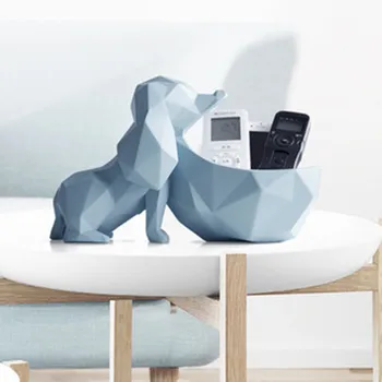 Nordic Simulare Beagle Statuie Câine Animal de Arta Sculptura Rasina de Artizanat Bomboane de Nucă de Telefon Cheie Cutie de Depozitare Decoratiuni Pentru Casa WR6