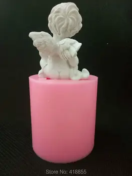 3d Silicon Mucegai Sapun Matrite Cupidon Copil Înger Lumânare Mucegai Matrite Manual Diy pentru Decoratiuni Tort de Luare de Săpun Mucegai Aroma de Piatră