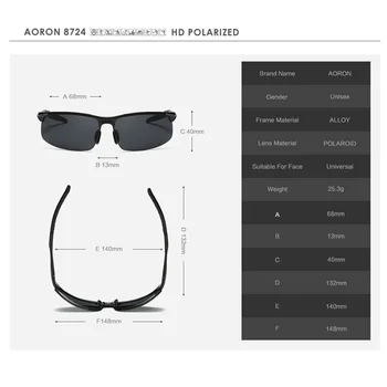 AORON Aluminiu Brand Nou Polarizat ochelari de Soare pentru Barbati Ochelari de Soare Moda Călătorie de Conducere de sex Masculin Ochelari de Oculos Gafas De Atât