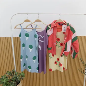 2020 TAO Copii Haine Pentru copii de Vară de Moda de Brand Sling Rochie cu o lungime de glezna Rochii de Fată Copilul TAO Haine de Vară Floare de Imprimare
