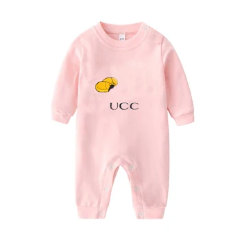 GY002 New sosire scur moda Desene animate scrisoare stil baby boy haine cu maneca Lunga Brand nou-născut fete Romper 0-3 luni