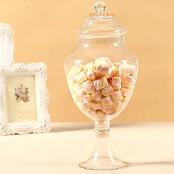 Sticlă transparentă bomboane borcan Europene plumb sticlă rezervor de depozitare a alimentelor borcan desert nunta decor sticla de stocare