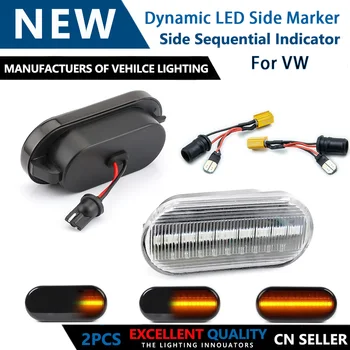 2 buc Dinamică LED Lampă de poziție Laterală Lumina de Semnalizare Pentru VW Amarok Beetle Cabrio Bora, Vento Sharan MK1 Polo MK3 MK4 Jetta