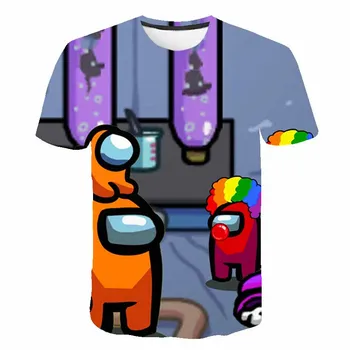 2020 Nou Joc 3D Printre Noi Imprimate T-shirt cu Maneci Scurte Copii Băieți Fete Bluze Casual Tricouri Copii de Desene animate pline de culoare Camiseta