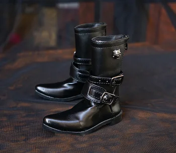 BJD papusa pantofi pentru 1/4 MSD DD papusa negru de dimensiuni personalizate de moda scurt, mediu de boot de boot militar papusa accesorii