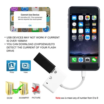 2020 Adaptor OTG Pentru Lightning La USB 3 Camera Reader Cu 3,5 mm Jack pentru Căști Conexiune Seturi de Date de Sincronizare Pentru iPhone X/XR/XS/8/7