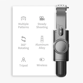 L08 Bluetooth Portabile Gimbal Stabilizator Trepied Telefon Mobil Selfie Stick-Suport Reglabil Wireless Înregistrare Video Selfie Stander