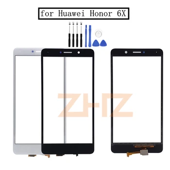 Pentru Huawei Honor 6X, Ecran Tactil pentru Huawei GR5 2017 Atingeți Panoul de Sticlă Frontal Capac Frontal Exterior Sticla +instrumente de Reparare Piese de Schimb