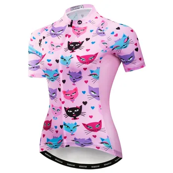 2019 Ciclism jersey Femei Bicicleta tricouri MTB Sus Maillot Echipa Pro Ropa Ciclismo curse Drum de Munte, haine sport tricou Roz rosu