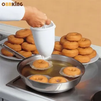 OBRKING Gogoașă Filtru de Mucegai Donut Maker Tort Mucegai Face Pâine arabă Vafe Dozator Adânc Prăji Rapid, Ușor de Patiserie Instrumente