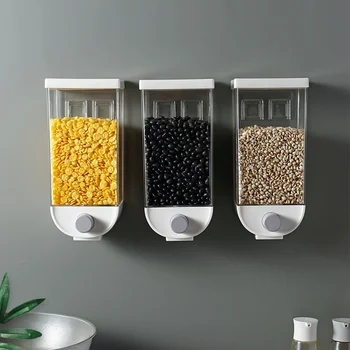 Wonderlife Mare de orez de fasole plastic sigilate rezervor de perete bucatarie-montat cutie de depozitare gratuit pumni de cereale rezervor rezervor de stocare cereale