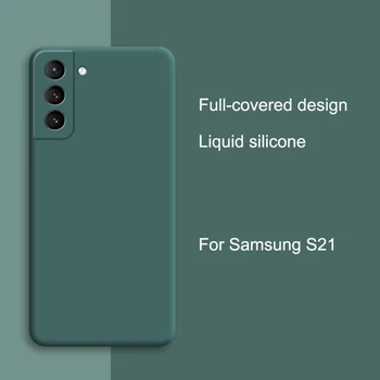 Pentru Samsung S21 Ultra,Samsung S21 Telefon Caz,la Șocuri de Acoperire Lichid de Silicon de Protecție Caz Telefon Moale pentru Samsung S21 Plus