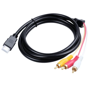 1,5 m compatibil video 3 - RCA cablu HDMI AV HDMI linie video și AV cablu HDMI adaptor galben