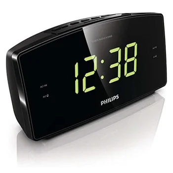 Philips AJ3400 - Radio ceas cu alarmă cu LED-uri de mare display, Radio FM, alarmă Dublă, repet, de Culoare neagra