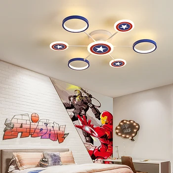 Căpitanul copii lampă cu led-uri moderne candelabru dormitor băiat fată camera copiilor decor acasă 90-260V candelabru tavan