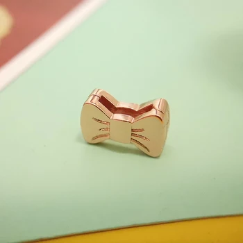 925 sterling silver clip pandantiv aur roz fluture dragoste formă de nod potrivit pentru doamnele să poarte elegant cu cadouri DIY