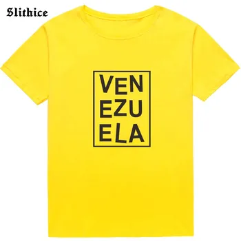 VENEZUELA Stil de Moda T-shirt Femei îmbrăcăminte de Vară top Casual Scrisoare de Imprimare tricou lady streetwear Camiseta Feminina