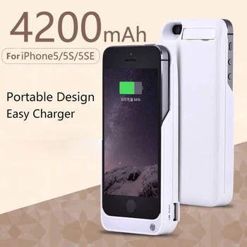 4200mAh Baterie Telefon Caz Pentru iPhone 5 5S SE Extern Încărcător de Baterie Caz Pentru iPhone 5 5S SE Bateriei de Rezervă Caz