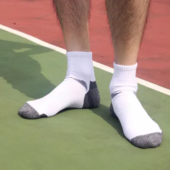 5 Perechi Barbati din Bumbac Sosete Sportive Ciorapi Design Armare pentru Toc Toe Coș Mingea Șosete Calcetines Hombre de Compresie Ciorapi