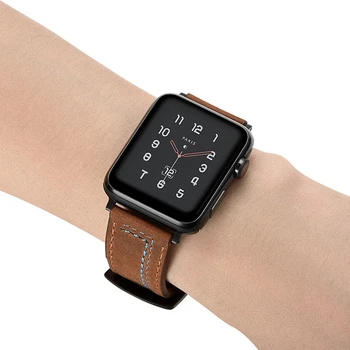 Curea din piele pentru apple watch band 44mm 42mm bratara din Piele watchband curea accesorii iwatch seria 6 5 4 3 38mm 40mm