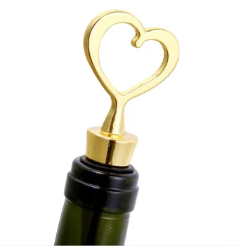 Aur Dragoste Inima Băutură de Vin Sticla cu Dop, Tirbuson Deschizator Set de Suveniruri XHC88