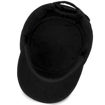 SHALUOTAOTAO Tendință Bărbați Plat Capac Îngroșa Lână/Simțit Căști de protecție Termică Militare Pălării Dimensiuni Reglabile Sport de Agrement Pălărie de Iarnă