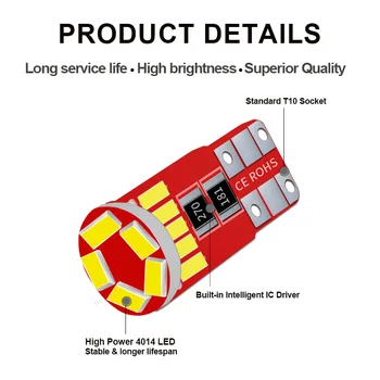 13 x Alb Nici o Eroare Car LED Lumina Dom Lectură Curtoazie Portbagaj Becuri Pachet Kit Pentru 2011-2019 Toyota Sienna Înmatriculare Lumini