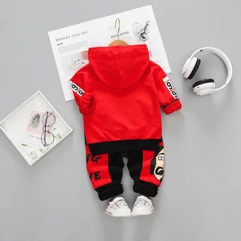 Toamna Copii Haine Casual Costume baietel Fete de Moda HoodiesT Tricou Desene animate Pantaloni 2 buc/seturi de Copii pentru Sugari din Bumbac Sport
