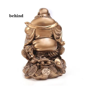 Chineză Mido Buddha Țestoasă și Statuia lui Buddha Sculptura, Rășină de Artă Modernă Statuie, Acasă Feng Shui Decor, broasca Râs Buddha