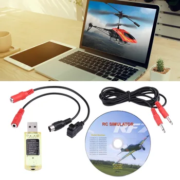 22 in 1 RC USB Simulator de Zbor cu Cabluri pentru Realflight G7/ G6/ G5/ Aero Fly / FMS Phoenix 4 E2HG Simulator de Zbor RC & Cablu
