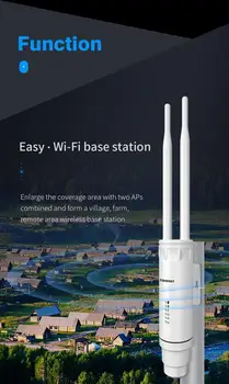 În aer liber Repetor WiFi Router AC1200 Amplificator Wi-Fi Booster în aer liber AP Wi-Fi Extender Omnidirecțională De 2,4 G+5GHz Punct de Acces