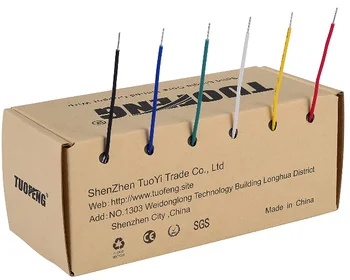 TUOFENG 20 awg Fir Solid-Solid Wire Kit-6 culori Diferite 8 Metri bobine 20 Ecartament Fuzibil -Cârlig de Sârmă Kit