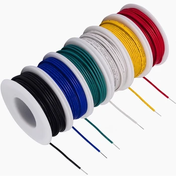 TUOFENG 20 awg Fir Solid-Solid Wire Kit-6 culori Diferite 8 Metri bobine 20 Ecartament Fuzibil -Cârlig de Sârmă Kit