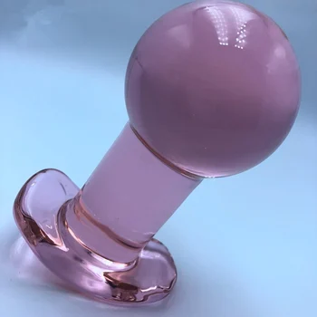 Diametru 51mm mare anal toy sticla Roz vibrator anal dop de sticlă, dop de fund jucarii sexuale pentru femei Vaginale mingea margele anale dilatador penis artificial