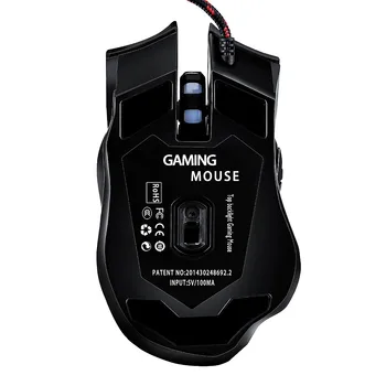 Profesionale 3200DPI 6 Butoane Mouse Gamer Reglabil Optic USB cu Fir Mouse de Gaming pentru PC, Laptop, Jocuri cu Soareci