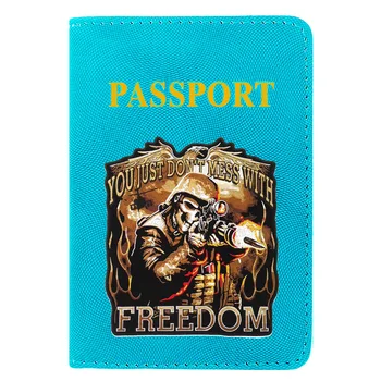 Rece Soldat Craniu Schelet Libertatea De Imprimare Bărbați Femei Din Piele Pașaport De Călătorie Acoperă