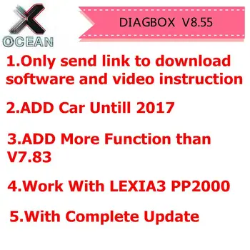 Diagbox V8.55 V7.83 Actualizare Completă Pentru Lexia3 PP2000 lexia-3 Diagbox 8.55 Adaugă Masina Pana in 2017 Diagnostic Pentru Citroen/pentru Peogeot