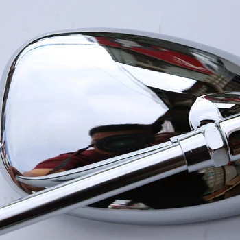 10mm Accesorii pentru Motociclete Oglinda de la Chrome oval Motocicleta retrovizoare Oglinzi PENTRU YAMAHA VMAX 1200 1700 XVS400 XVS1100 XVS1300