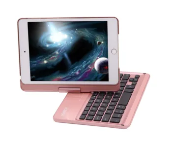 Pentru noul iPad Mini 5 2019 și iPad Mini 4 caz tastatură cu iluminare din spate , Lenrich Slim 360 de Grade Rotativ fără fir bluetooth caz