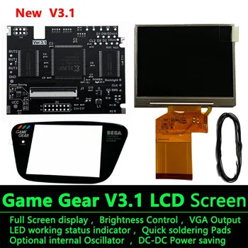 V3.1 Ecran LCD de kit-uri Pentru SEGA Joc Gear Full Screen V3.1 Display LCD Mare Luminozitatea luminii de Fundal a Ecranului pentru Jocuri SEGA