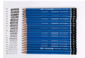 STAEDTLER 100 G20 bar Albastru desen creion Set de 20 de Grade în Cazul Staniu Profesioniști pentru Birouri de Desen Creion Școală pentru Copil Cadou
