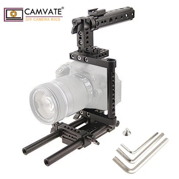 CAMVATE Camera Cage Platformă Pentru Canon70D,50D,7D Mark11,5D Mark11,5D Mark111,Nikon D7000,D7100,D7200,Sony A99,a58,a7,a711,GH4,GH3,GH2