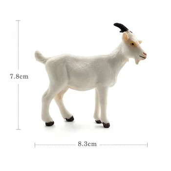 Ferma Albă de Capră, Oaie Simulare pe model Animal de Acțiune cifre de jucării din plastic Ambarcațiuni Decor de învățământ Cadou de Crăciun Pentru Copii