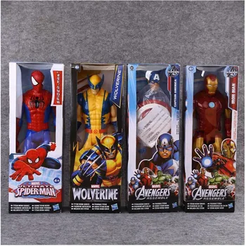 9 Stiluri de 30cm Marvel Anime Jucărie Avengers super-Erou Captain America, Wolverine Spiderman, Iron Man, Thor PVC figurina Model