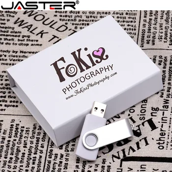JASTER logo-ul Personalizat Pen drive Alb negru roti USB 2.0 4GB/versiunea 128GB Flash Drive Memory Stick (elemente Frumoase pentru afaceri)