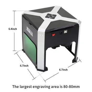 3000mw CNC Gravare Laser DIY cu Laser Logo-ul Printer Mini Gravor Zona de Lucru 80x80mm CNC cu Laser Masina de Gravat 3w Mini Laser