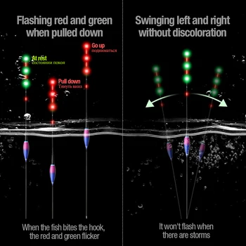 Gravity Senzor Inteligent de Pescuit de Lumină Led Float 5in1 Set Musca Aminti în mod Automat Stralucitoare Electric de Pescuit Colac Cu Baterii