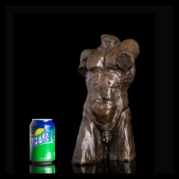 ArtsHom DS-598 Bronz Nud Om Bust de Statuie Umană Cadru Sculptura Modernă Alamă de sex Masculin Portbagaj Figurina Galeria de Artă Decor Acasă